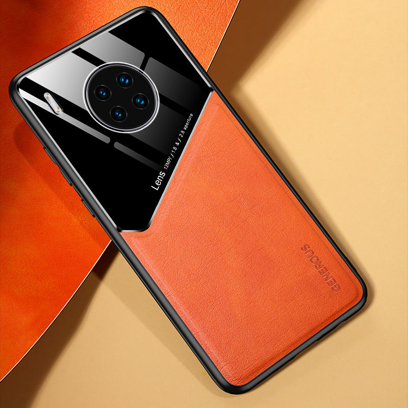 Shockproof Anti-Drop Case for Huawei Y9a TPU + PC + PU Leather Slim Phone Cover Support Magnetic Car Mount
