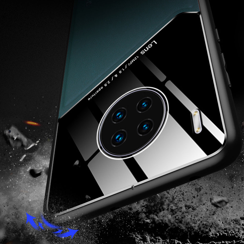 Shockproof Anti-Drop Case for Huawei Y9a TPU + PC + PU Leather Slim Phone Cover Support Magnetic Car Mount
