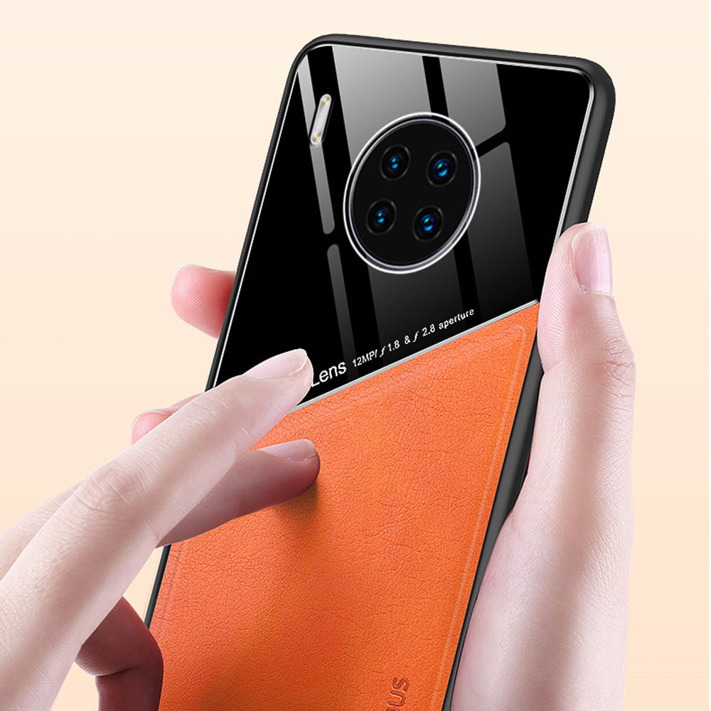 Shockproof Anti-Drop Case for Huawei Y9a TPU + PC + PU Leather Slim Phone Cover Support Magnetic Car Mount