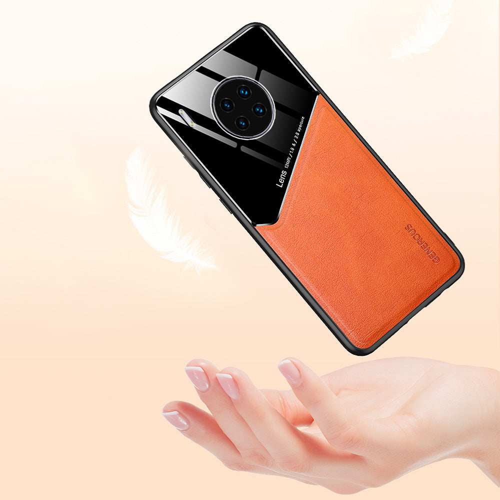 Shockproof Anti-Drop Case for Huawei Y9a TPU + PC + PU Leather Slim Phone Cover Support Magnetic Car Mount