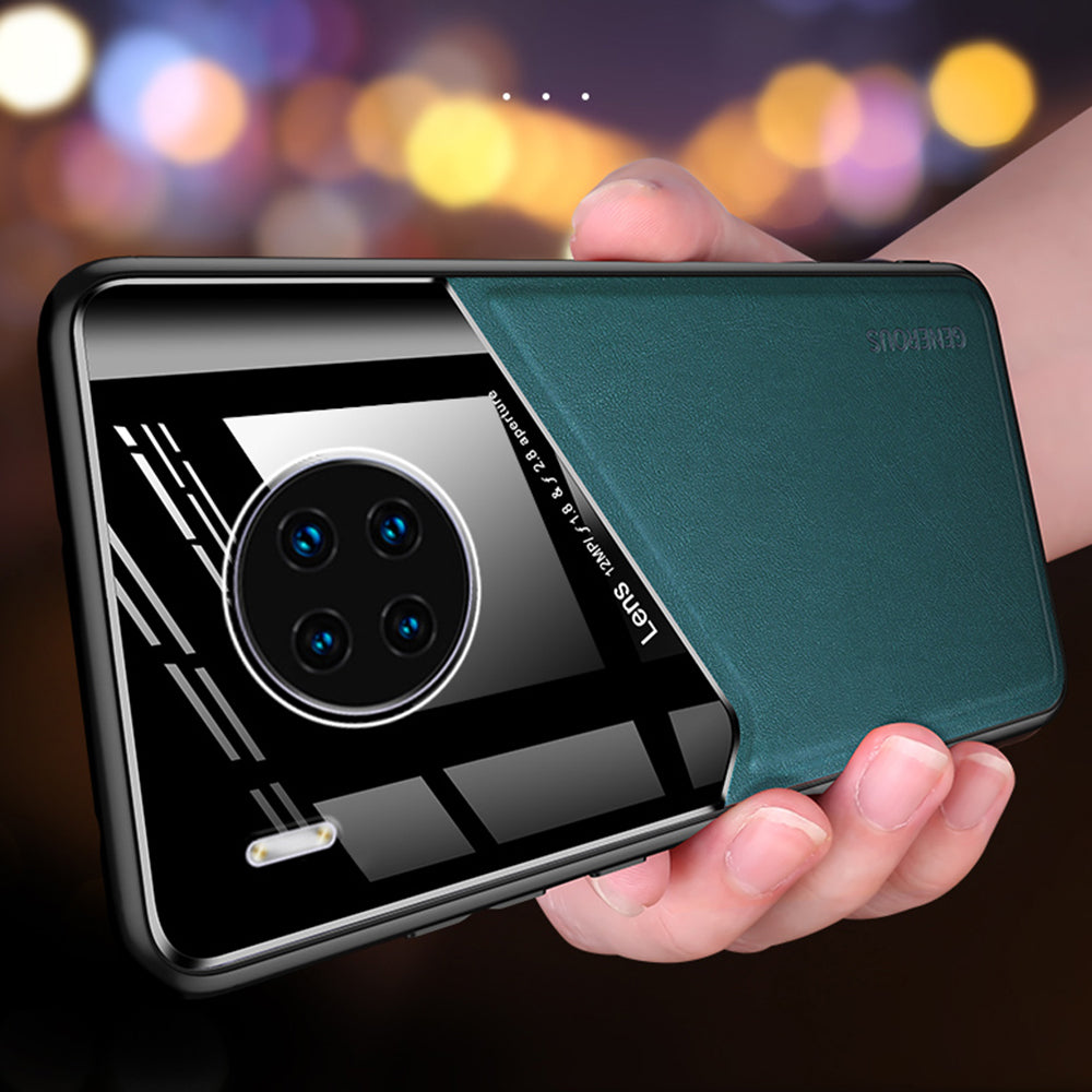 Shockproof Anti-Drop Case for Huawei Y9a TPU + PC + PU Leather Slim Phone Cover Support Magnetic Car Mount