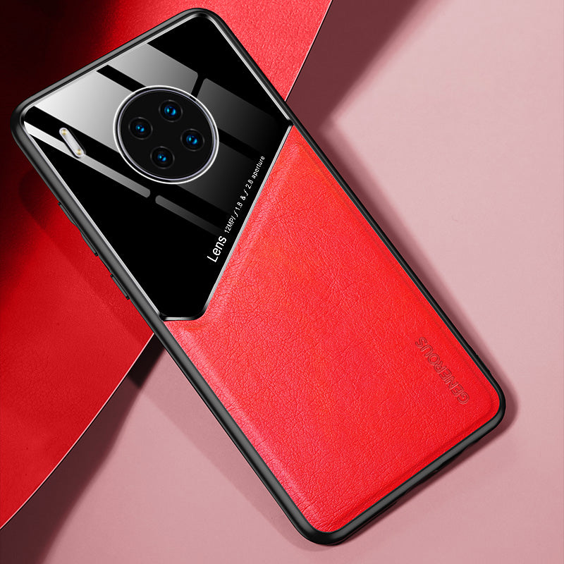 Shockproof Anti-Drop Case for Huawei Y9a TPU + PC + PU Leather Slim Phone Cover Support Magnetic Car Mount