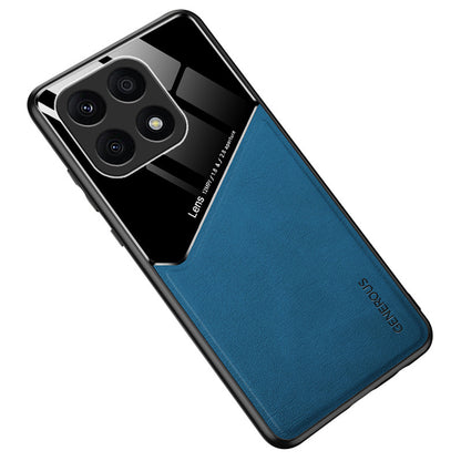 TPU + PC + PU Leather Case for Honor X8a 4G Shockproof Phone Case Support Magnetic Car Mount