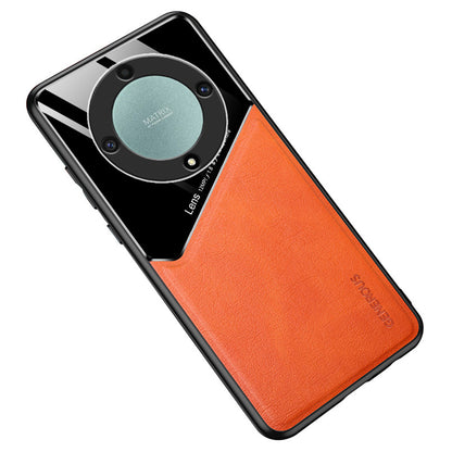 TPU + PC + PU Leather Phone Cover for Honor X9a 5G Slim Phone Case Support Magnetic Car Mount