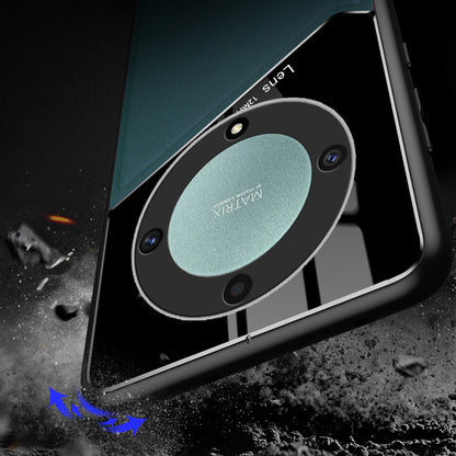 TPU + PC + PU Leather Phone Cover for Honor X9a 5G Slim Phone Case Support Magnetic Car Mount