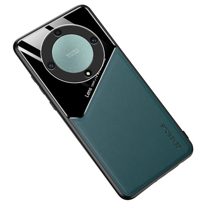 TPU + PC + PU Leather Phone Cover for Honor X9a 5G Slim Phone Case Support Magnetic Car Mount