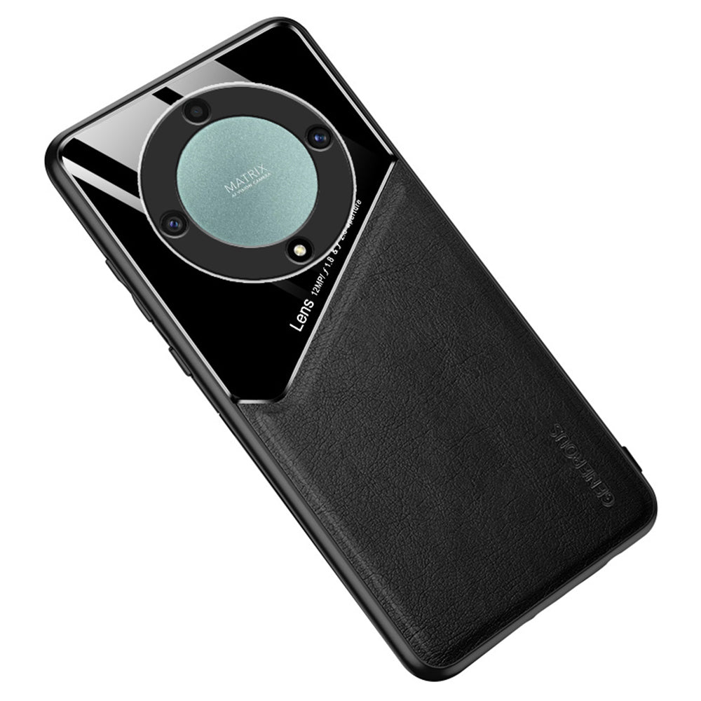 TPU + PC + PU Leather Phone Cover for Honor X9a 5G Slim Phone Case Support Magnetic Car Mount