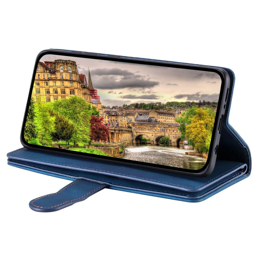 PU Leather Phone Case For Samsung Galaxy A33 5G , Zipper Pocket 9 Card Slots Phone Shell Cover