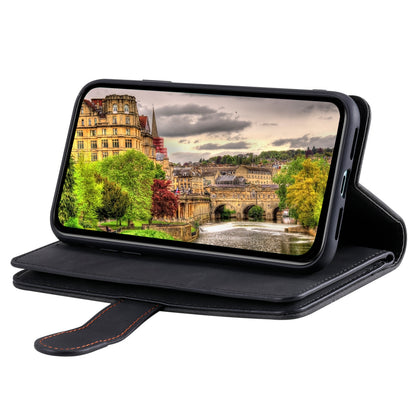 PU Leather Phone Case For Samsung Galaxy A33 5G , Zipper Pocket 9 Card Slots Phone Shell Cover