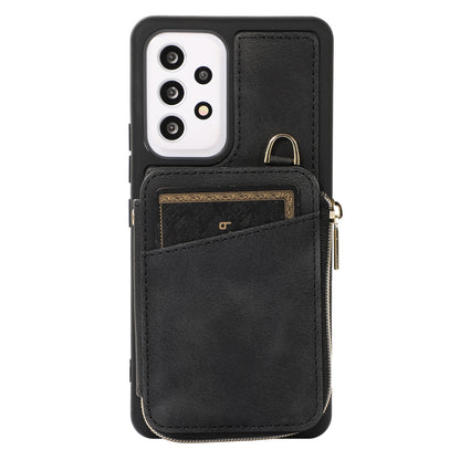 For Samsung Galaxy A13 4G / A13 5G / M13 5G / A04s 4G / A04 4G Zipper Phone Case PU Leather+TPU Kickstand Phone Cover