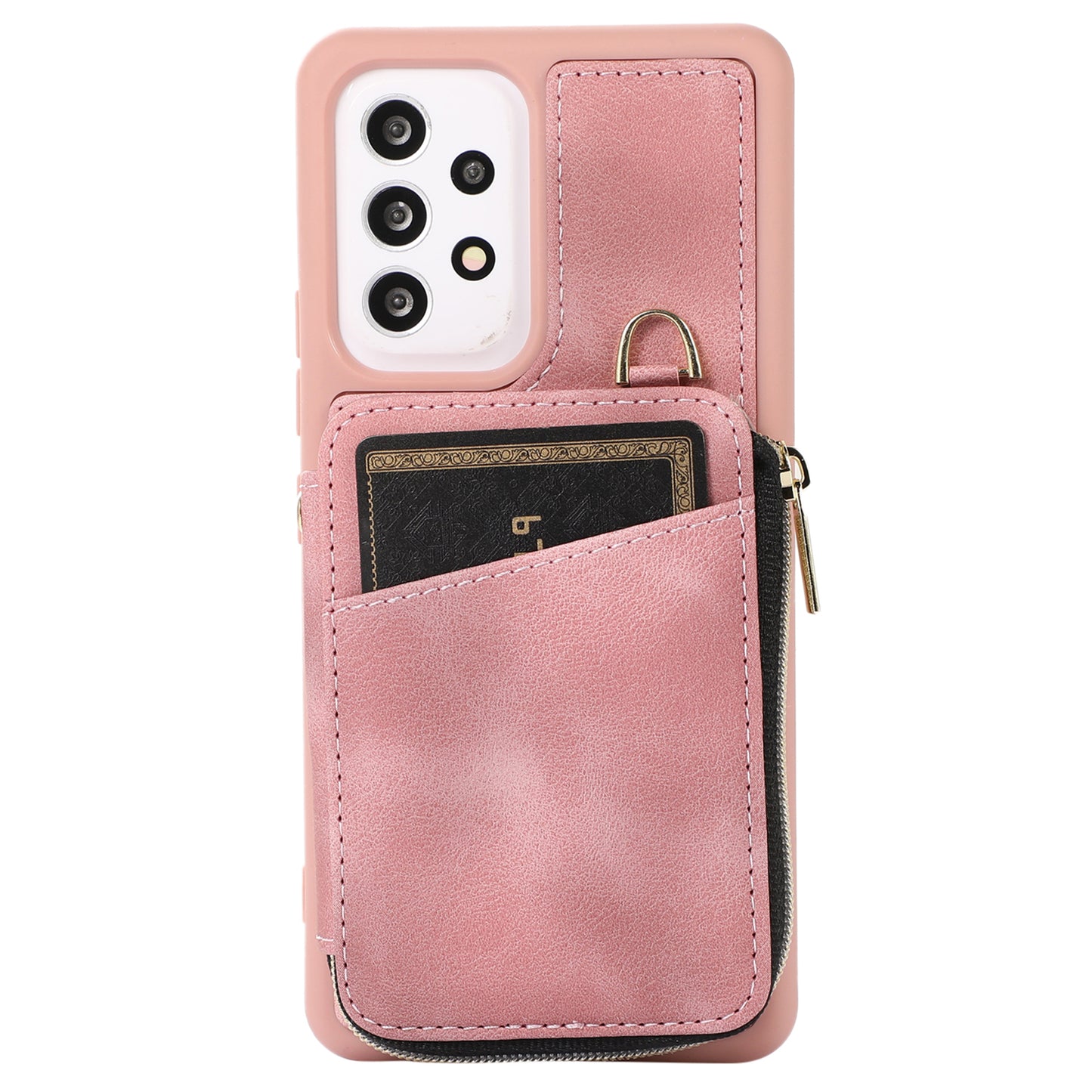 For Samsung Galaxy A13 4G / A13 5G / M13 5G / A04s 4G / A04 4G Zipper Phone Case PU Leather+TPU Kickstand Phone Cover