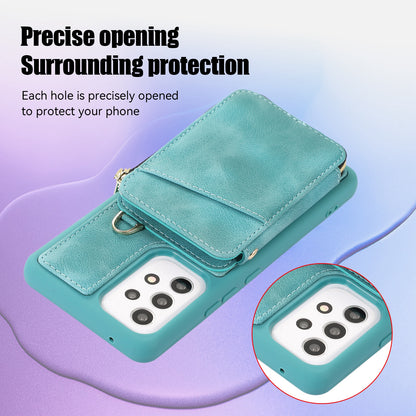 For Samsung Galaxy A13 4G / A13 5G / M13 5G / A04s 4G / A04 4G Zipper Phone Case PU Leather+TPU Kickstand Phone Cover