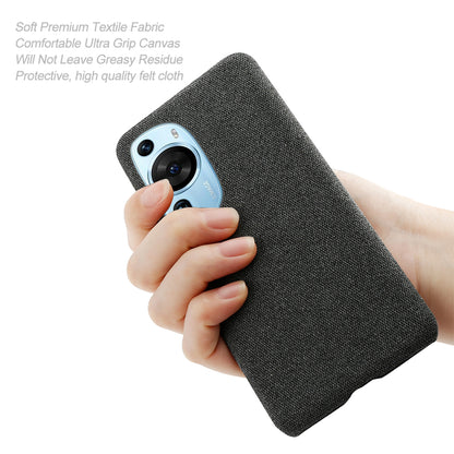 For Huawei P60 Art Non-Slip Phone Case Cloth+Hard PC Shockproof Protective Cover