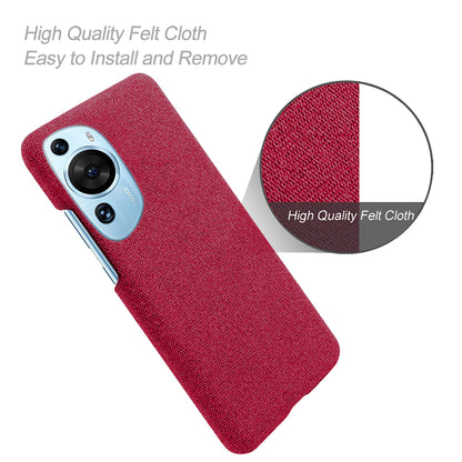 For Huawei P60 Art Non-Slip Phone Case Cloth+Hard PC Shockproof Protective Cover