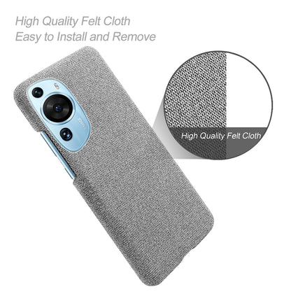 For Huawei P60 Art Non-Slip Phone Case Cloth+Hard PC Shockproof Protective Cover