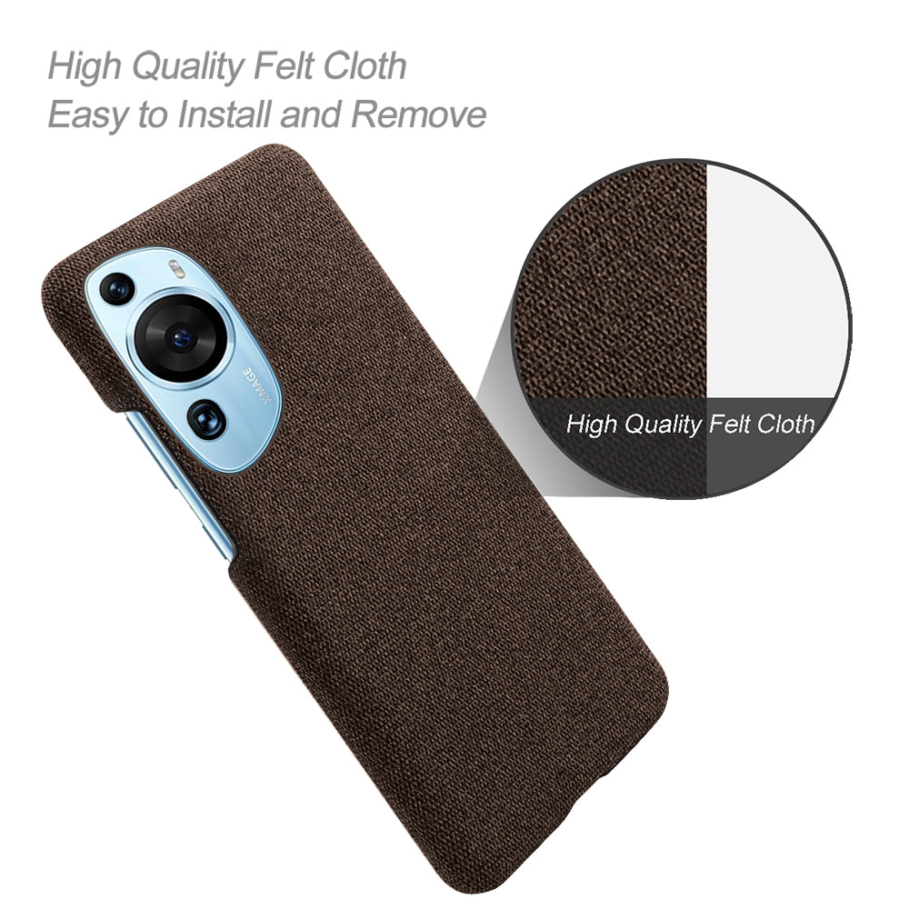 For Huawei P60 Art Non-Slip Phone Case Cloth+Hard PC Shockproof Protective Cover