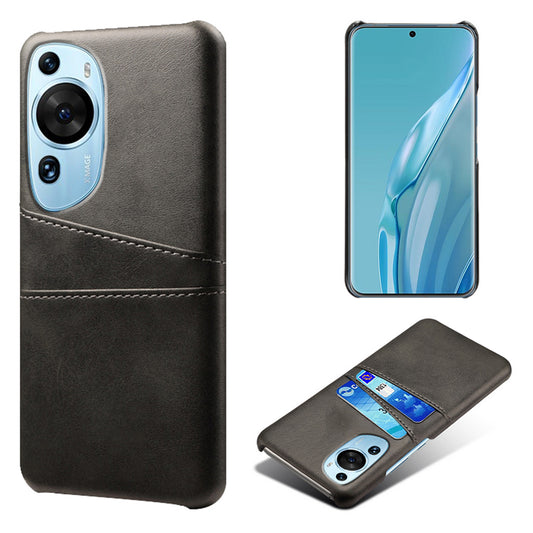 For Huawei P60 Art Phone Case 2 Card Slots Pocket PU Leather + Hard PC Cover