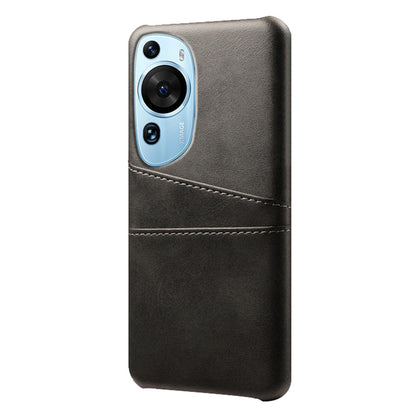 For Huawei P60 Art Phone Case 2 Card Slots Pocket PU Leather + Hard PC Cover