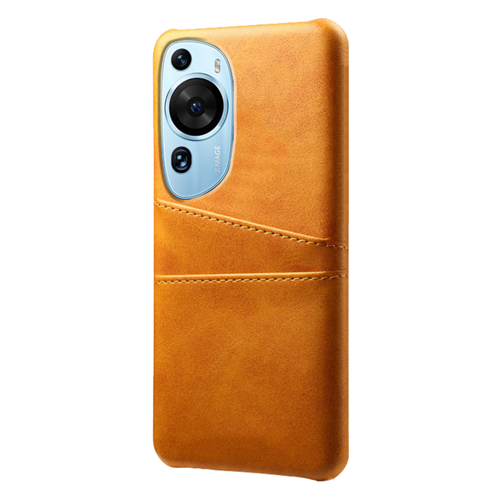 For Huawei P60 Art Phone Case 2 Card Slots Pocket PU Leather + Hard PC Cover