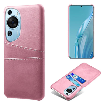 For Huawei P60 Art Phone Case 2 Card Slots Pocket PU Leather + Hard PC Cover