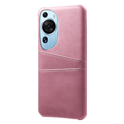 For Huawei P60 Art Phone Case 2 Card Slots Pocket PU Leather + Hard PC Cover