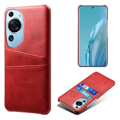 For Huawei P60 Art Phone Case 2 Card Slots Pocket PU Leather + Hard PC Cover
