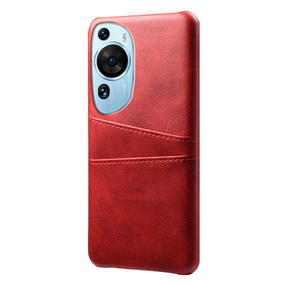 For Huawei P60 Art Phone Case 2 Card Slots Pocket PU Leather + Hard PC Cover