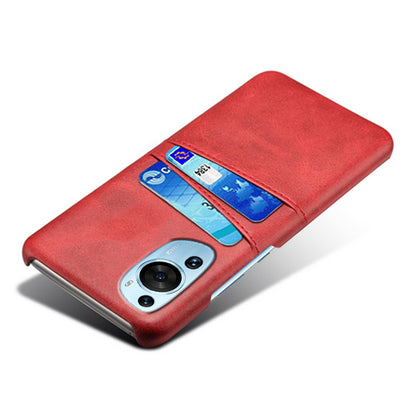 For Huawei P60 Art Phone Case 2 Card Slots Pocket PU Leather + Hard PC Cover