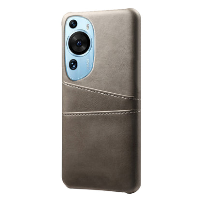For Huawei P60 Art Phone Case 2 Card Slots Pocket PU Leather + Hard PC Cover