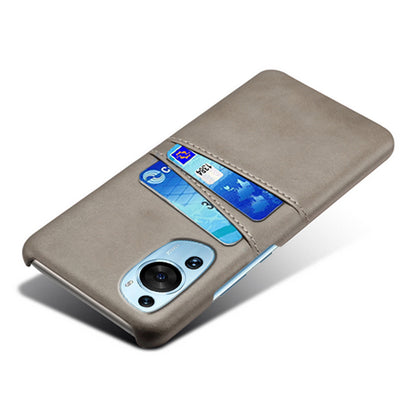 For Huawei P60 Art Phone Case 2 Card Slots Pocket PU Leather + Hard PC Cover