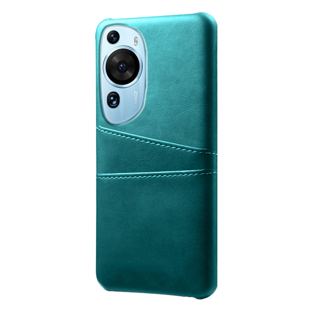 For Huawei P60 Art Phone Case 2 Card Slots Pocket PU Leather + Hard PC Cover