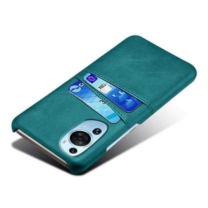 For Huawei P60 Art Phone Case 2 Card Slots Pocket PU Leather + Hard PC Cover