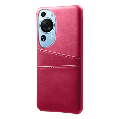 For Huawei P60 Art Phone Case 2 Card Slots Pocket PU Leather + Hard PC Cover