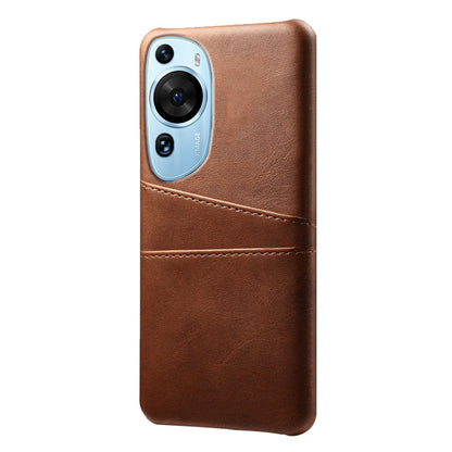 For Huawei P60 Art Phone Case 2 Card Slots Pocket PU Leather + Hard PC Cover