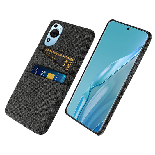 For Huawei P60 Art Dual Card Slots Phone Case Hard PC + Cloth Phone Back Cover
