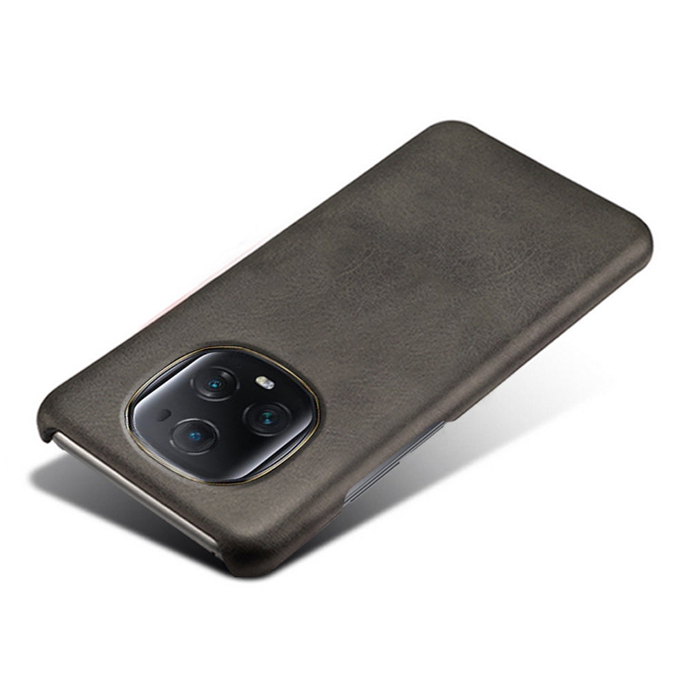 For Honor Magic5 Ultimate 5G PU Leather Coated PC Cover Calf Texture Slim Fit Phone Case