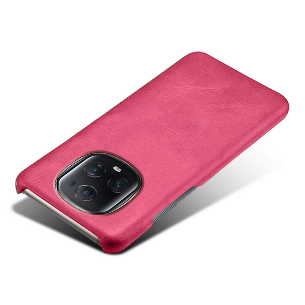 For Honor Magic5 Ultimate 5G PU Leather Coated PC Cover Calf Texture Slim Fit Phone Case