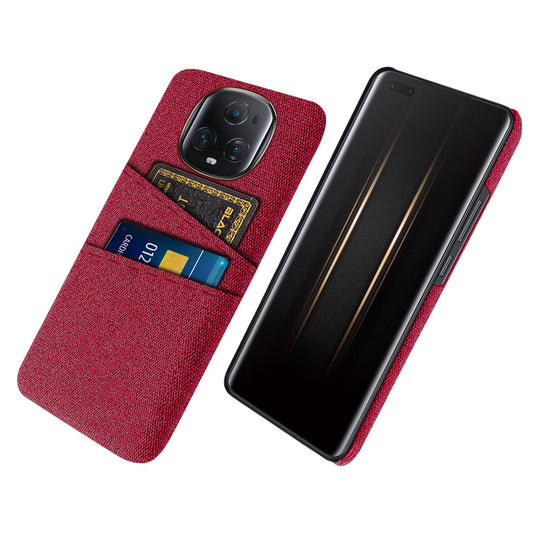 For Honor Magic5 Ultimate 5G Anti-drop Phone Case Hard PC + Cloth Cover with 2 Card Slots