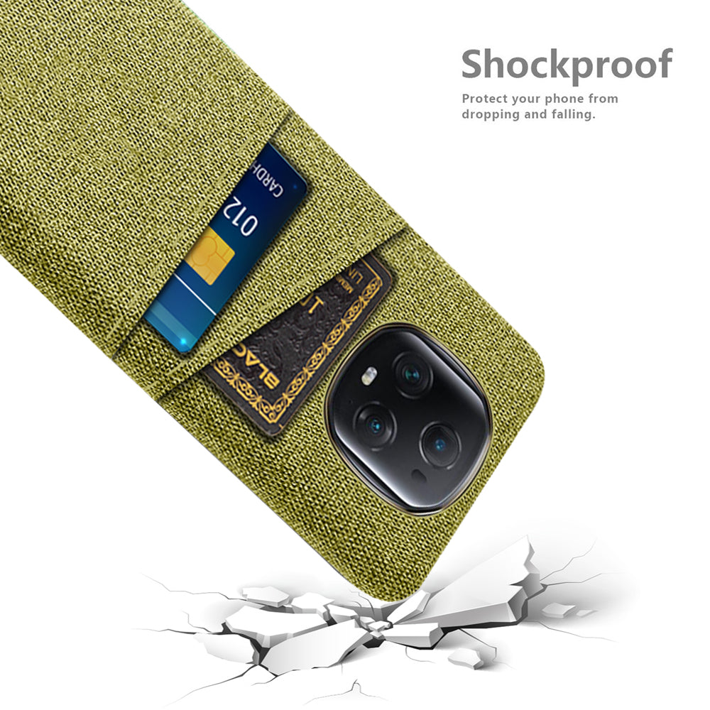 For Honor Magic5 Ultimate 5G Anti-drop Phone Case Hard PC + Cloth Cover with 2 Card Slots