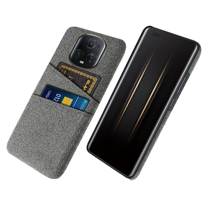 For Honor Magic5 Ultimate 5G Anti-drop Phone Case Hard PC + Cloth Cover with 2 Card Slots