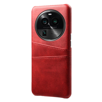 Phone Case for Oppo Find X6 Pro Back Shell, Dual Card Slots PU Leather Coated PC Cover