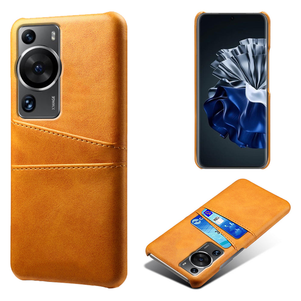 For Huawei P60 / P60 Pro Phone Case Dual Card Slots Shockproof PU Leather+PC Cover