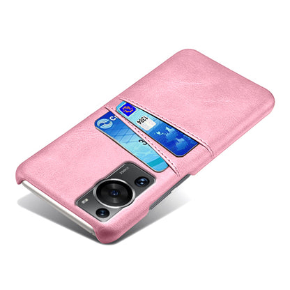 For Huawei P60 / P60 Pro Phone Case Dual Card Slots Shockproof PU Leather+PC Cover