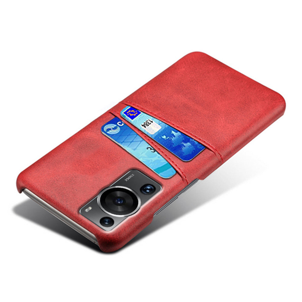 For Huawei P60 / P60 Pro Phone Case Dual Card Slots Shockproof PU Leather+PC Cover