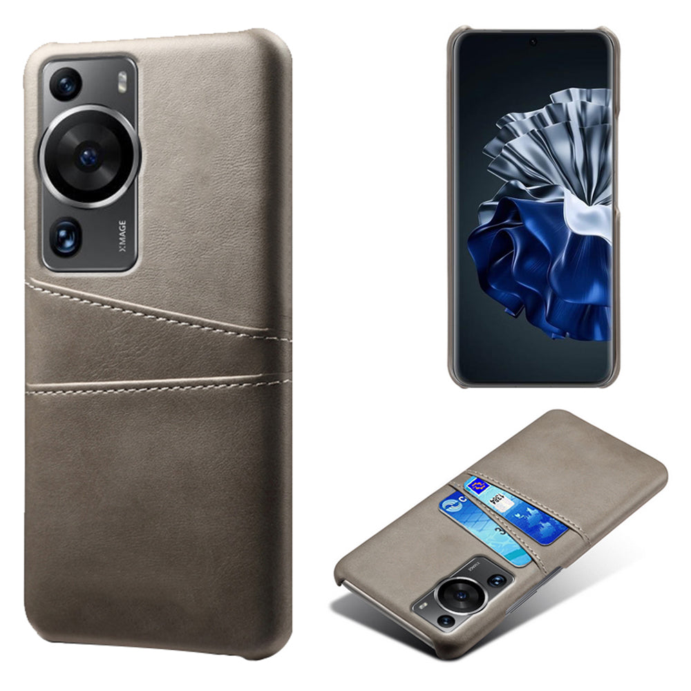 For Huawei P60 / P60 Pro Phone Case Dual Card Slots Shockproof PU Leather+PC Cover