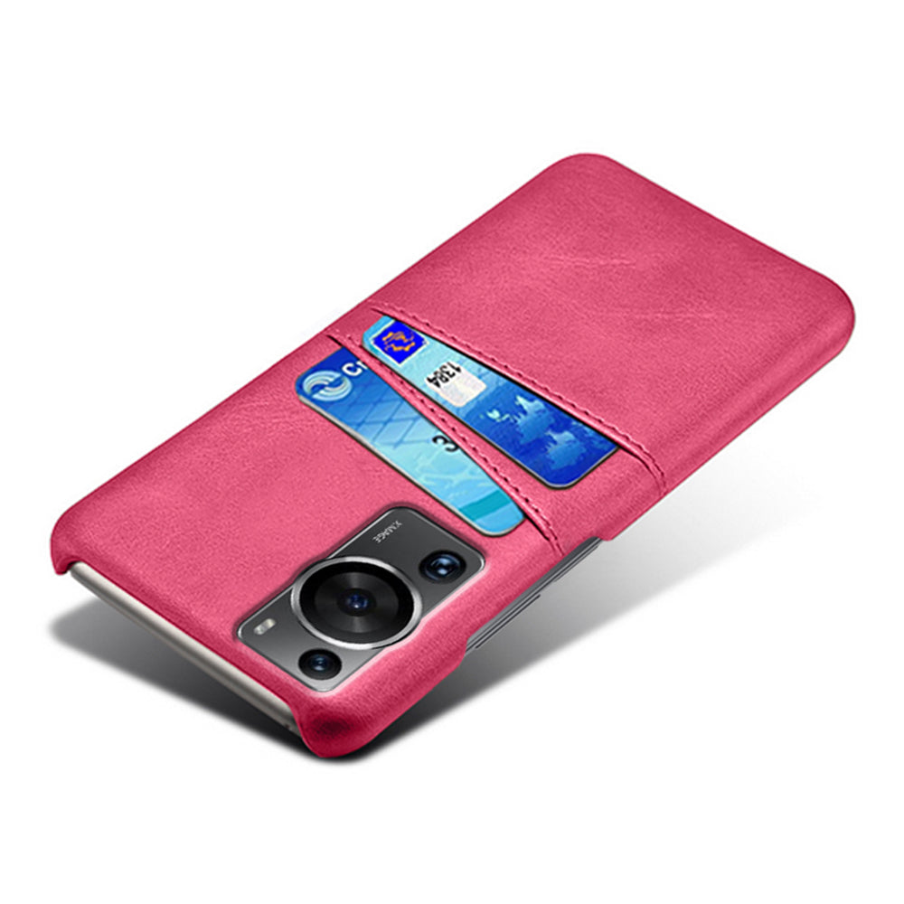 For Huawei P60 / P60 Pro Phone Case Dual Card Slots Shockproof PU Leather+PC Cover