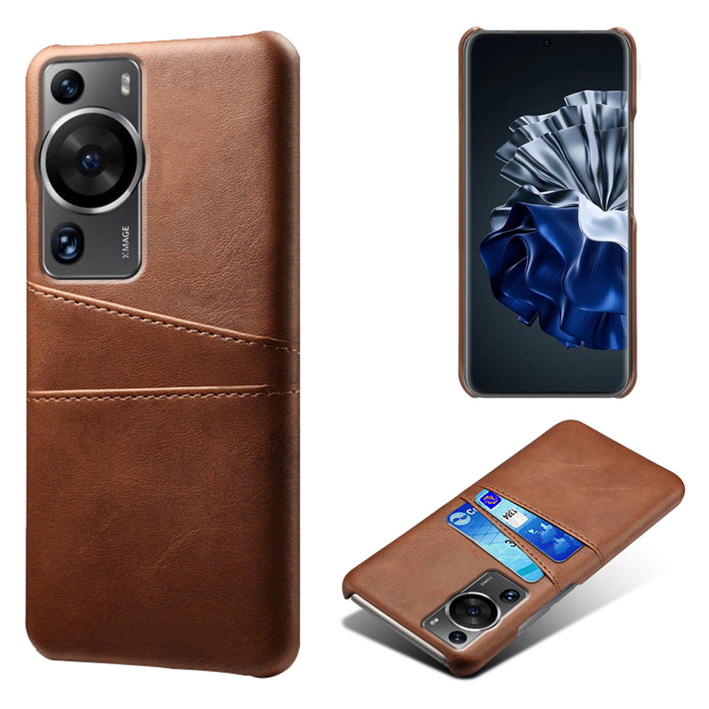 For Huawei P60 / P60 Pro Phone Case Dual Card Slots Shockproof PU Leather+PC Cover