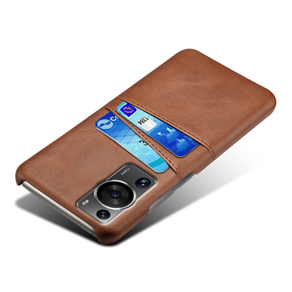 For Huawei P60 / P60 Pro Phone Case Dual Card Slots Shockproof PU Leather+PC Cover