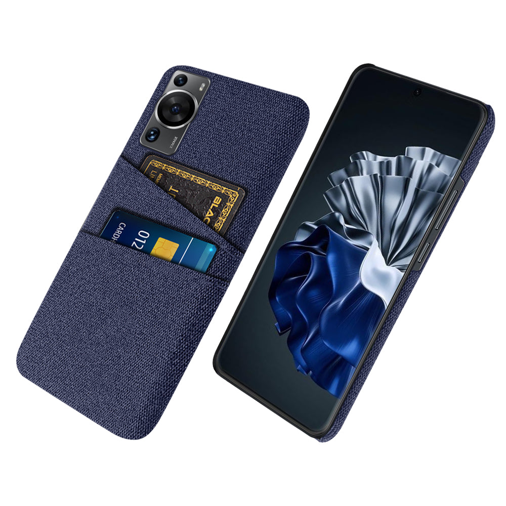 For Huawei P60 / P60 Pro Dual Card Slots Phone Case Hard PC + Cloth Phone Cover
