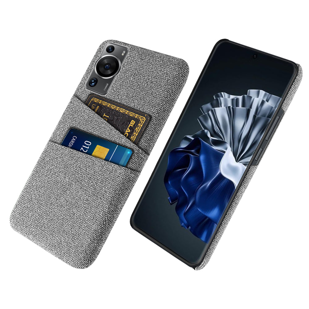 For Huawei P60 / P60 Pro Dual Card Slots Phone Case Hard PC + Cloth Phone Cover